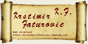 Krstimir Faturović vizit kartica